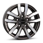 Borbet CW5 mistral anthracite glossy polished 6,5x16 5x120 ET60 CB65,1 R14 1260 kg