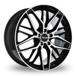Avus AF19 Black Polished 8x18 5x120 ET45 CB72,6 60° 775 kg